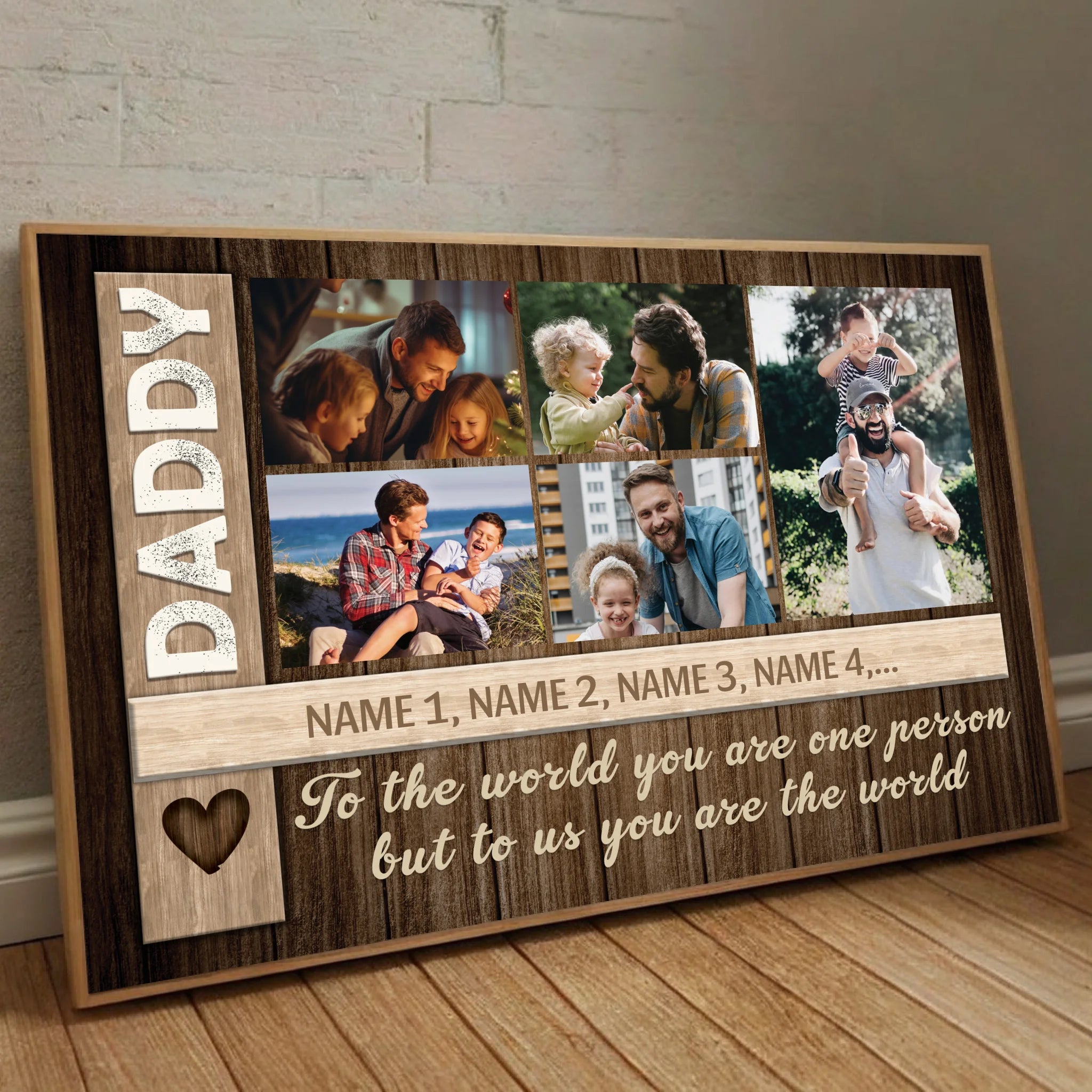 Personalized Dad Poster – Celebrating Father's Protective Moments - 89Prints