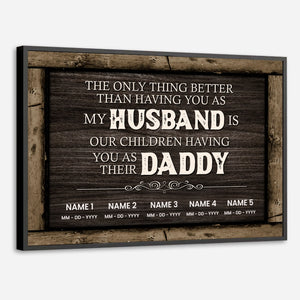 Heartfelt Tribute Poster for Husband and Daddy – Personalized & Meaningful - 89Prints