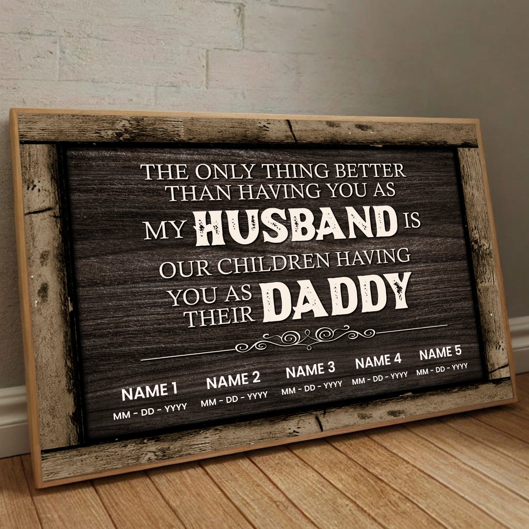 Heartfelt Tribute Poster for Husband and Daddy – Personalized & Meaningful - 89Prints
