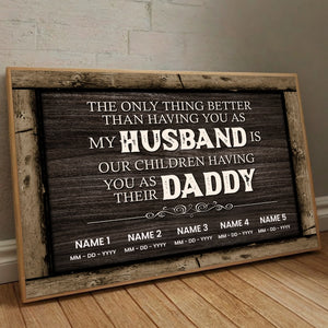 Heartfelt Tribute Poster for Husband and Daddy – Personalized & Meaningful - 89Prints