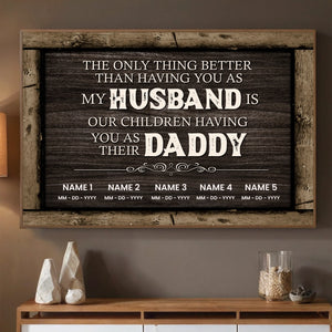 Heartfelt Tribute Poster for Husband and Daddy – Personalized & Meaningful - 89Prints