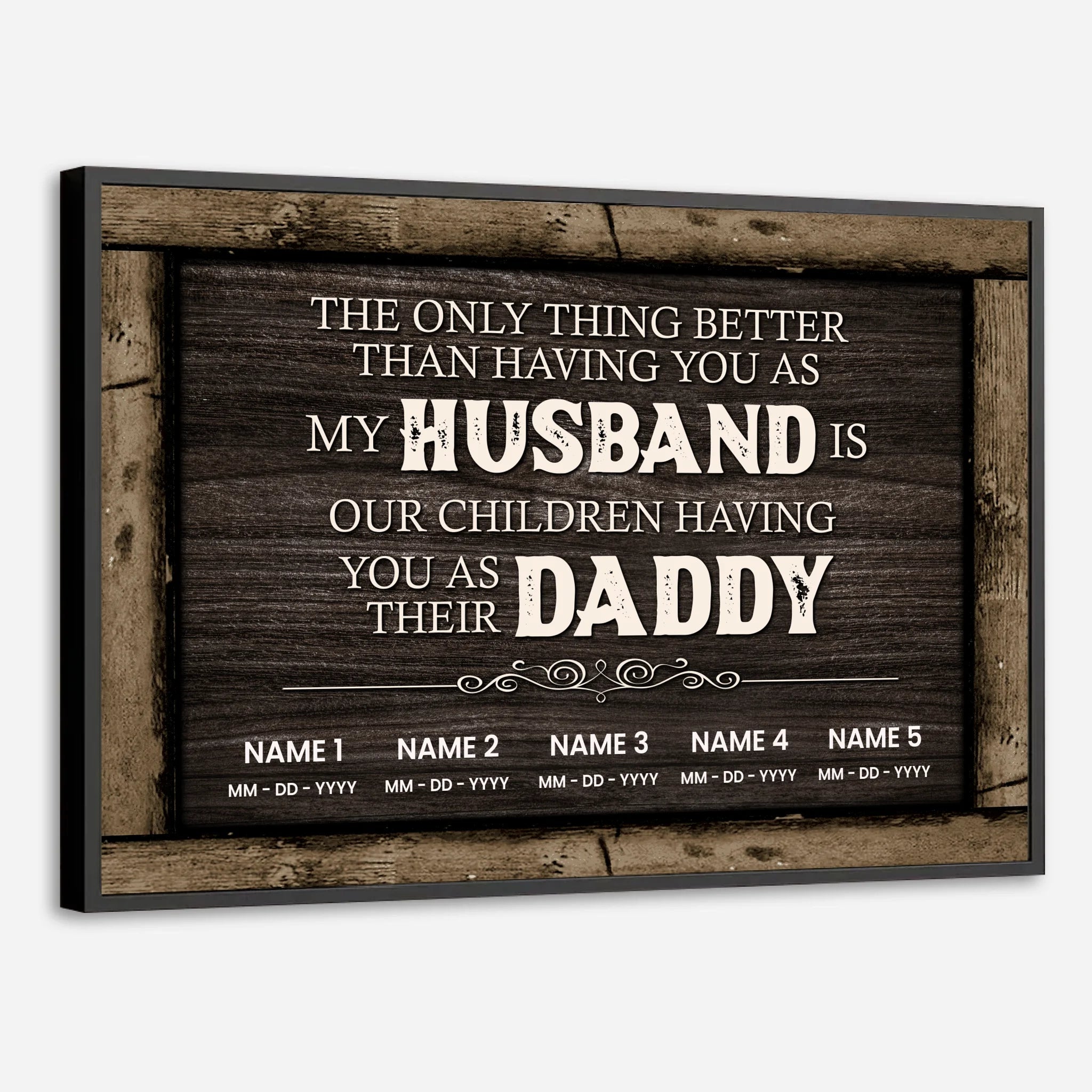 Heartfelt Tribute Poster for Husband and Daddy – Personalized & Meaningful - 89Prints