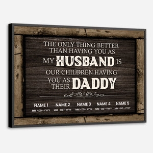 Heartfelt Tribute Poster for Husband and Daddy – Personalized & Meaningful - 89Prints