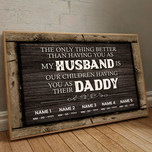Heartfelt Tribute Poster for Husband and Daddy – Personalized & Meaningful - 89Prints