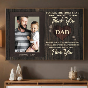 Personalized Dad Appreciation Poster – A Heartfelt Thank You - 89Prints