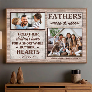 Custom Dad Poster – Dad Holding Hands For A Moment, Heart Forever - 89Prints