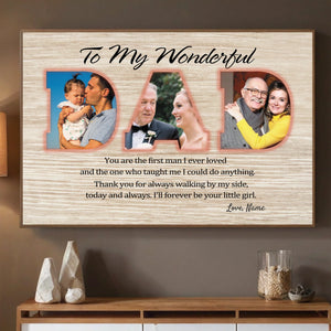 Personalized Fathers Poster Gift Forever Your Little Girl Message from Daughter - 89Prints