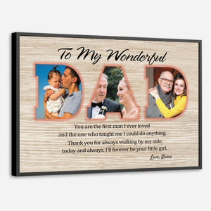 Personalized Fathers Poster Gift Forever Your Little Girl Message from Daughter - 89Prints