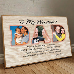 Personalized Fathers Poster Gift Forever Your Little Girl Message from Daughter - 89Prints