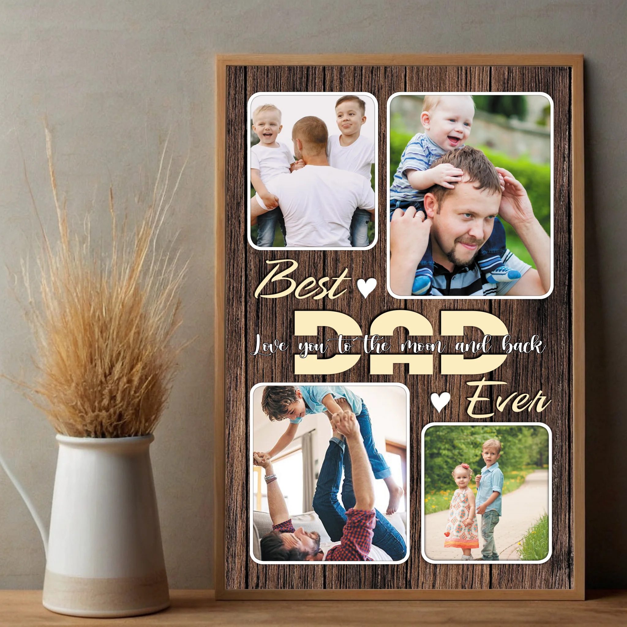 Personalized Best Dad Ever Poster Custom Fathers Day Gift from Kids - 89Prints