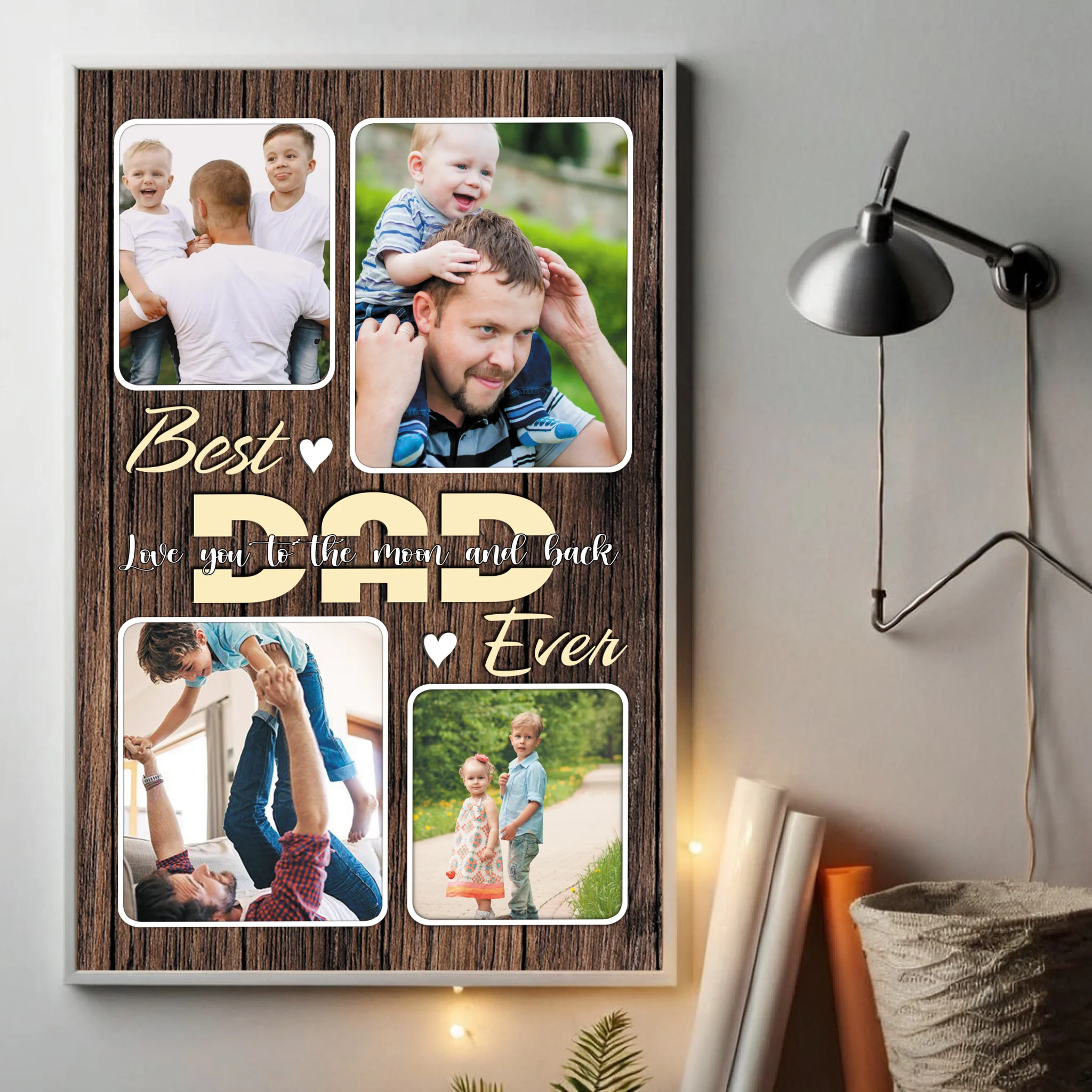 Personalized Best Dad Ever Poster Custom Fathers Day Gift from Kids - 89Prints