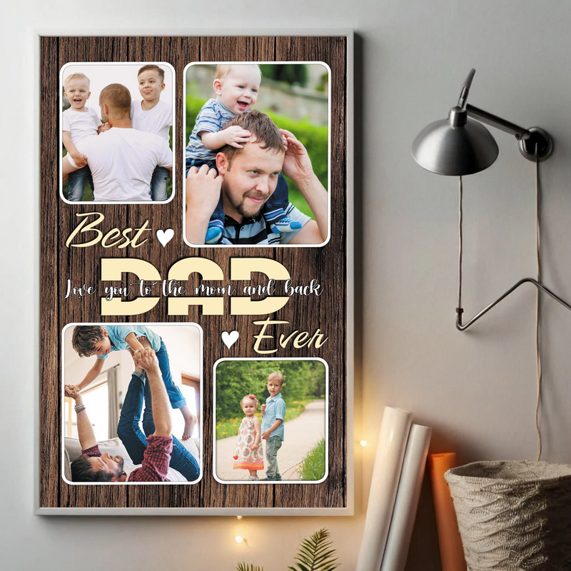 Personalized Best Dad Ever Poster Custom Fathers Day Gift from Kids - 89Prints