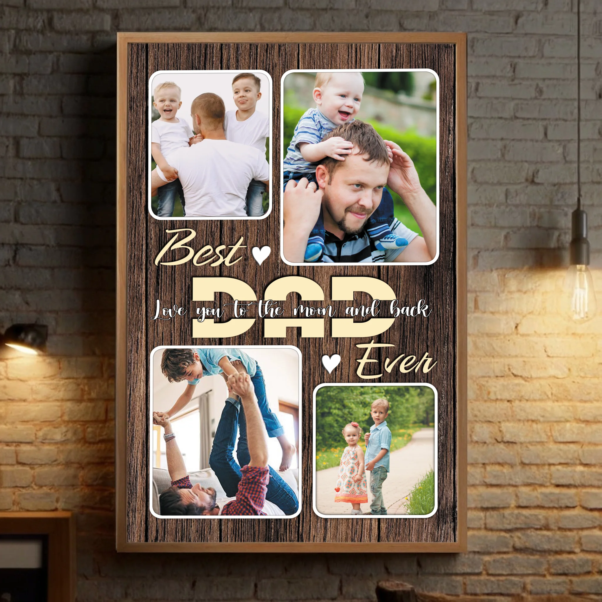 Personalized Best Dad Ever Poster Custom Fathers Day Gift from Kids - 89Prints