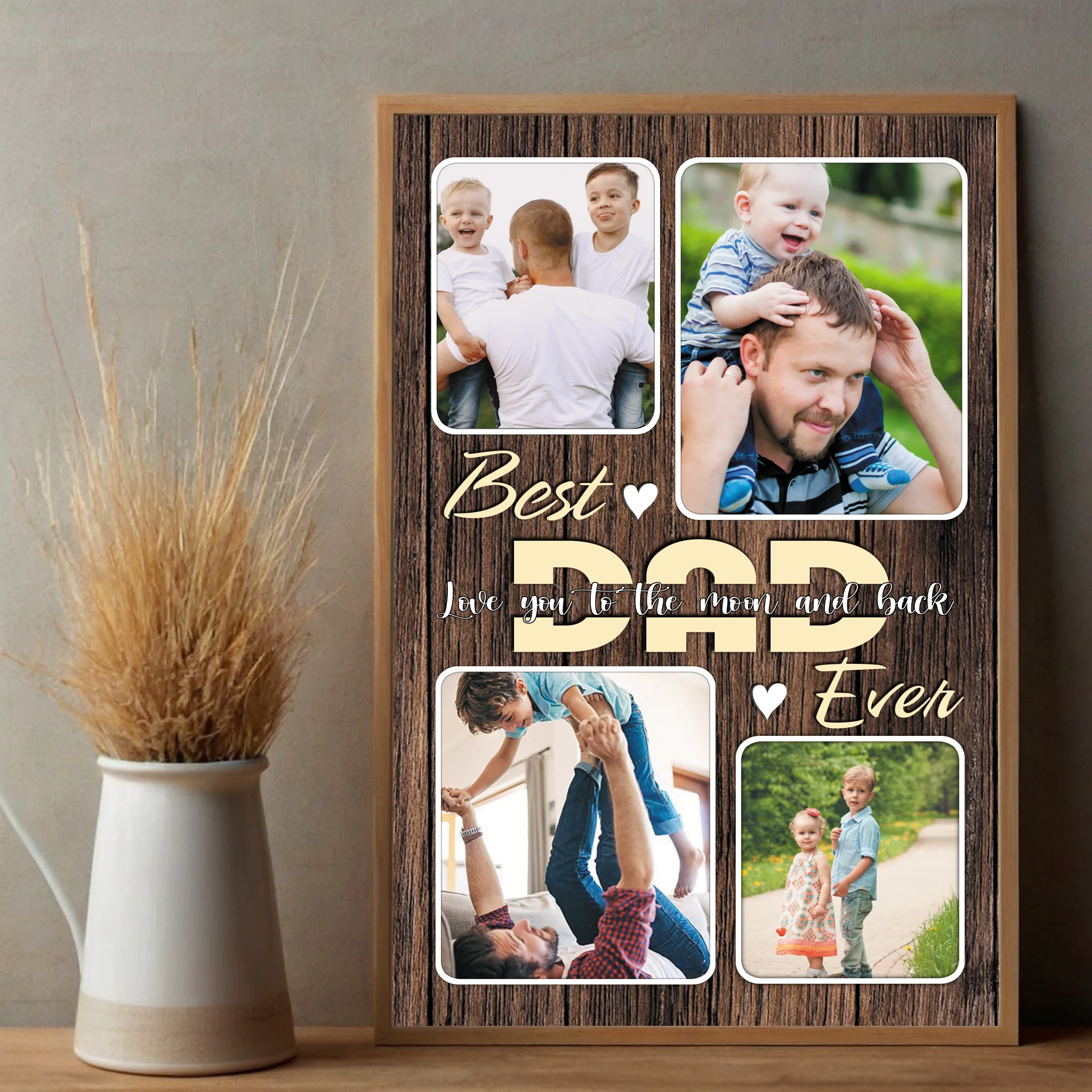 Personalized Best Dad Ever Poster Custom Fathers Day Gift from Kids - 89Prints