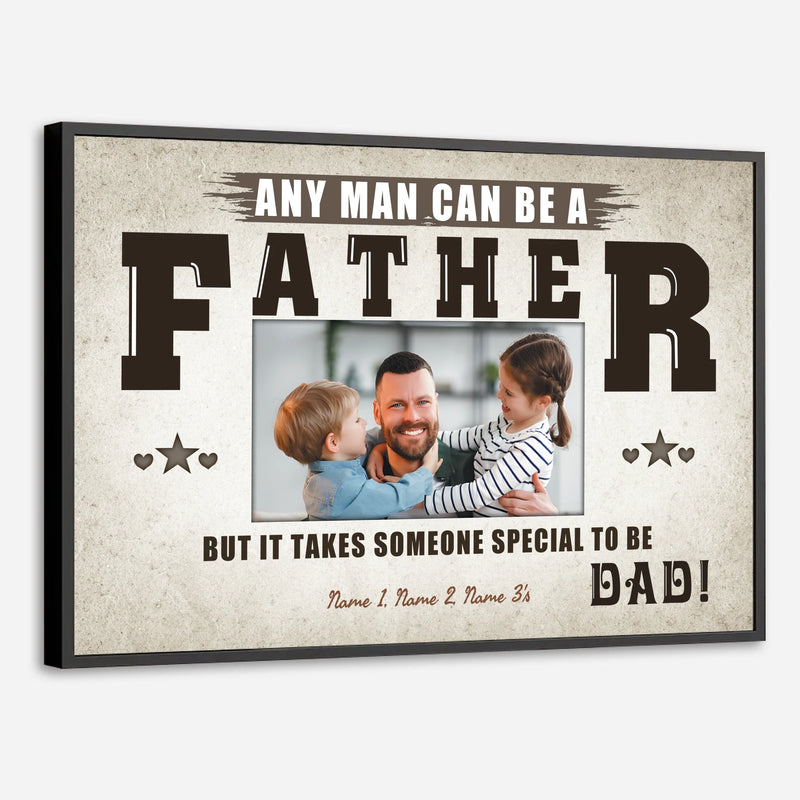 Customizable Photo Poster Gratitude Heart A Real Father - 89Prints