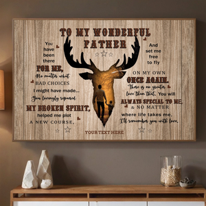 DadPoster-0046aTo My Wonderful Father Personalized Deer Themed Poster for Dad - 89Prints