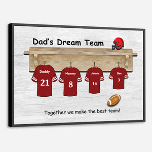 Dads Dream Team Custom Soccer Jersey Poster from 89Prints with #1 Quality
