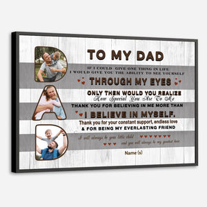 To My Dad You Are My Greatest Hero Customizable Poster - 89Prints