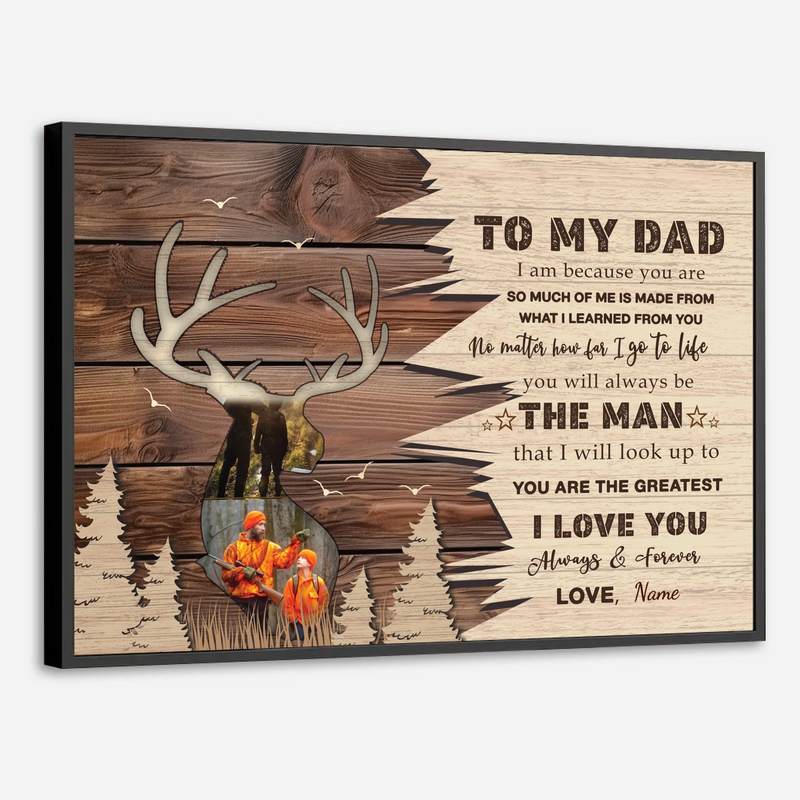 Celebrate Dad with Custom Photos and Heartfelt Message The Best Man Poster - 89Prints
