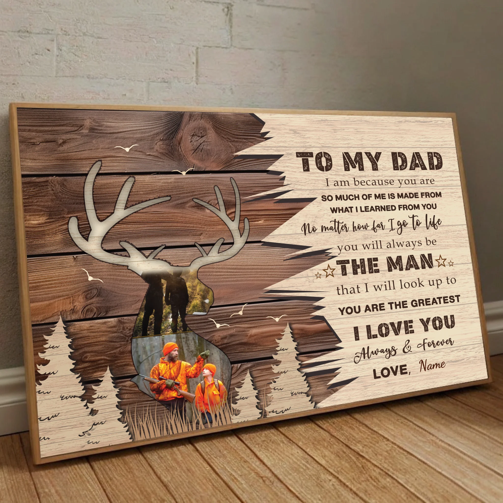 Celebrate Dad with Custom Photos and Heartfelt Message The Best Man Poster - 89Prints
