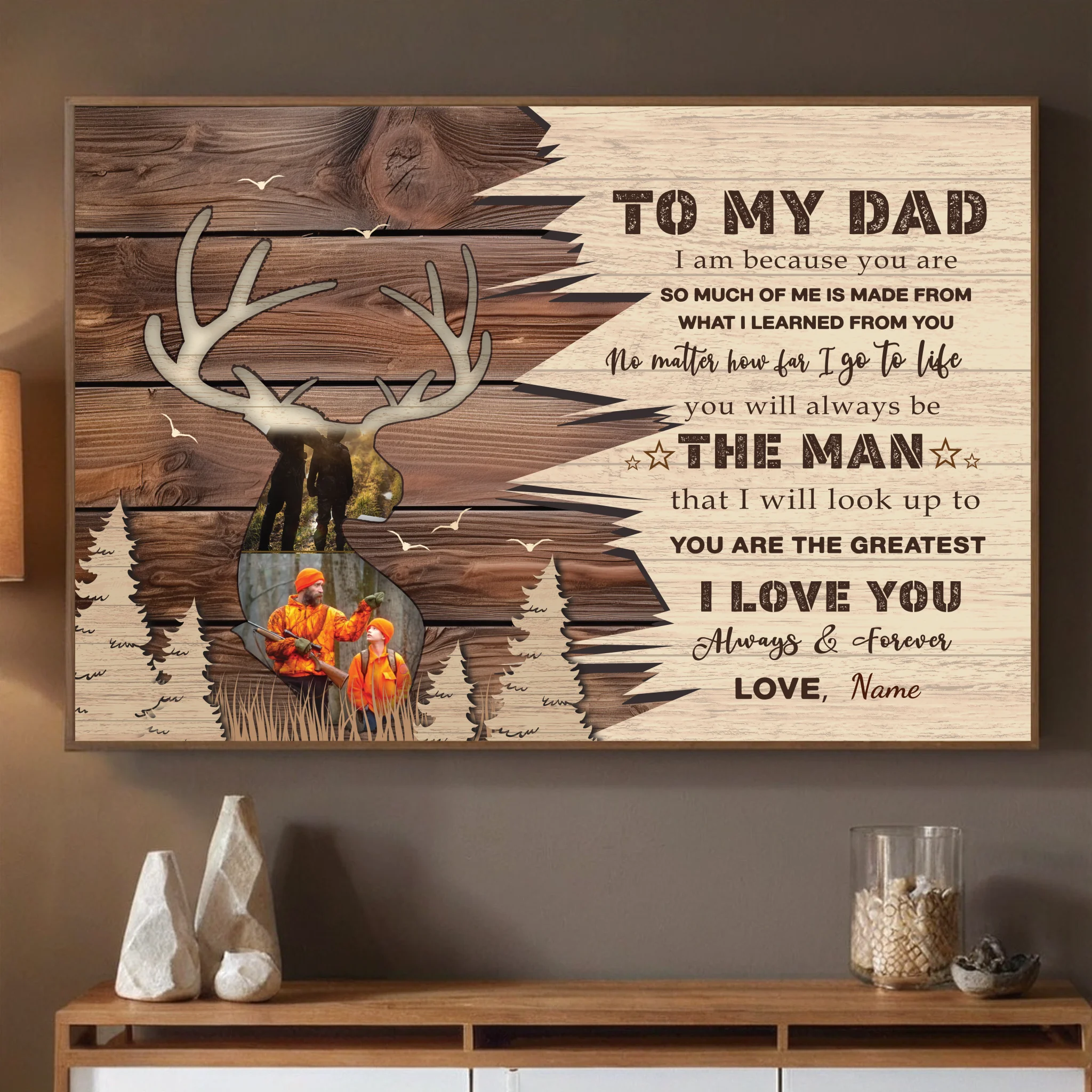 Celebrate Dad with Custom Photos and Heartfelt Message The Best Man Poster - 89Prints