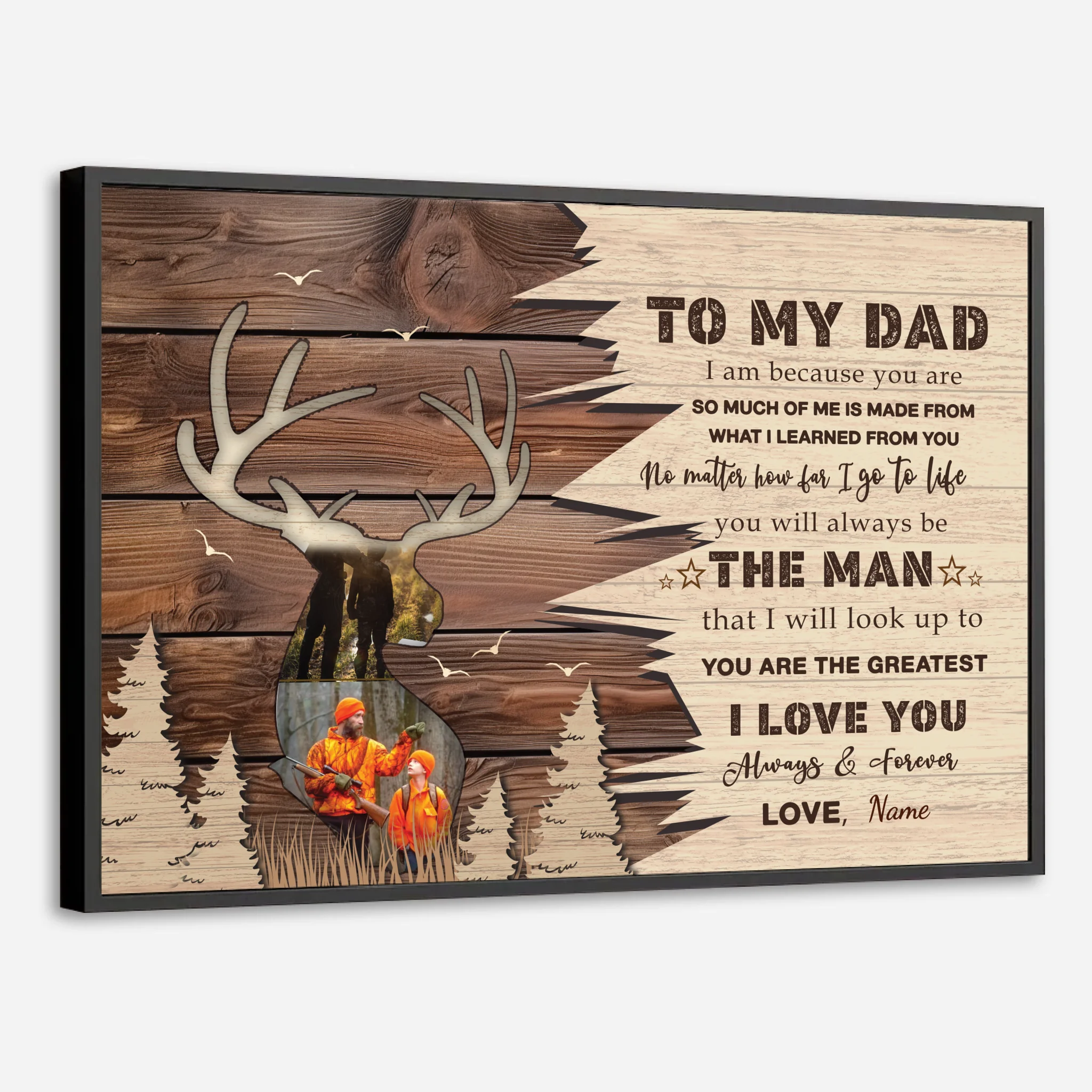 Celebrate Dad with Custom Photos and Heartfelt Message The Best Man Poster - 89Prints