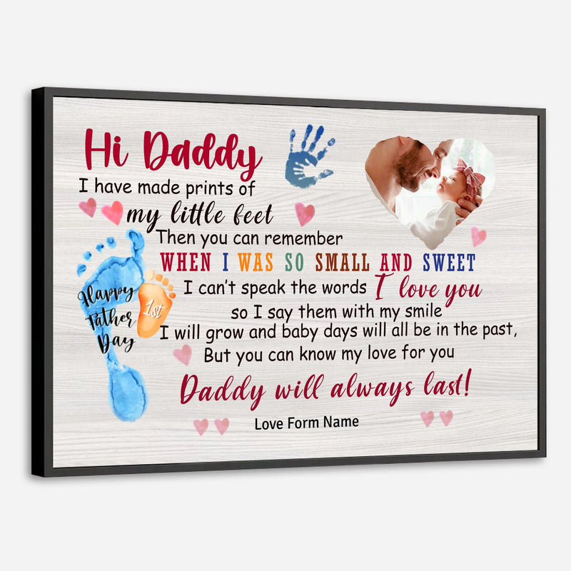 Customizable Poster for Dad – Celebrate Your First Fathers Day with Love - 89Prints