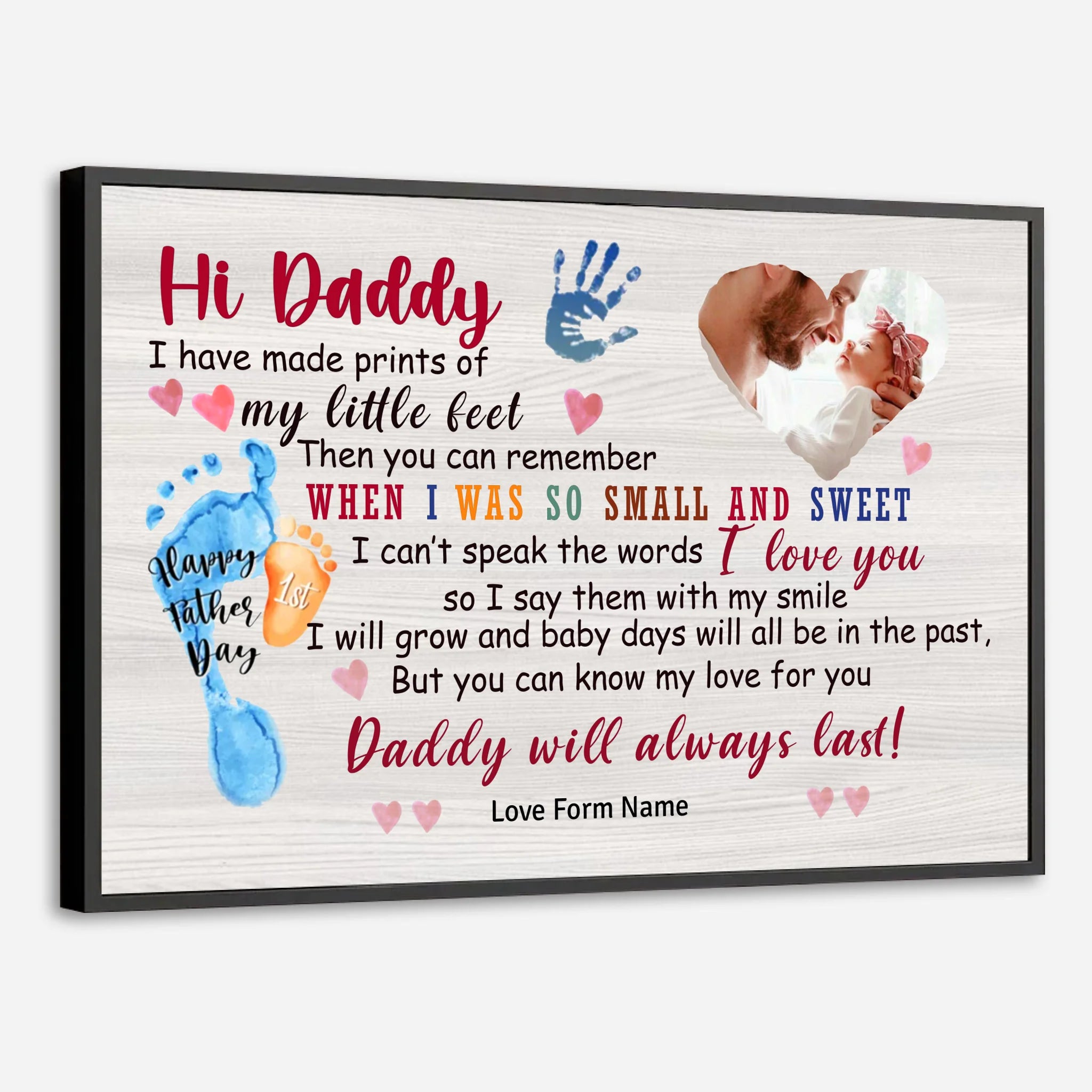Customizable Poster for Dad – Celebrate Your First Fathers Day with Love - 89Prints