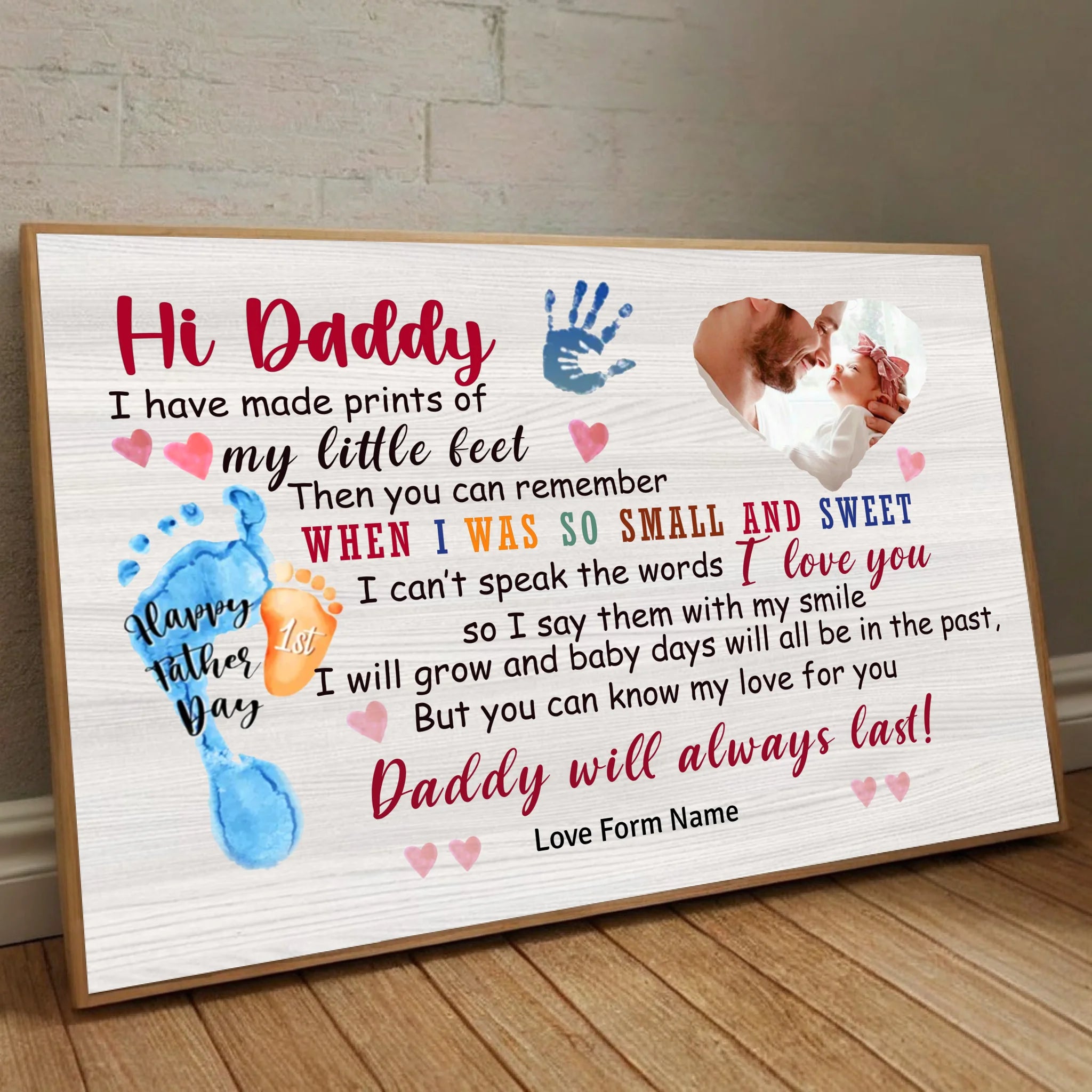 Customizable Poster for Dad – Celebrate Your First Fathers Day with Love - 89Prints
