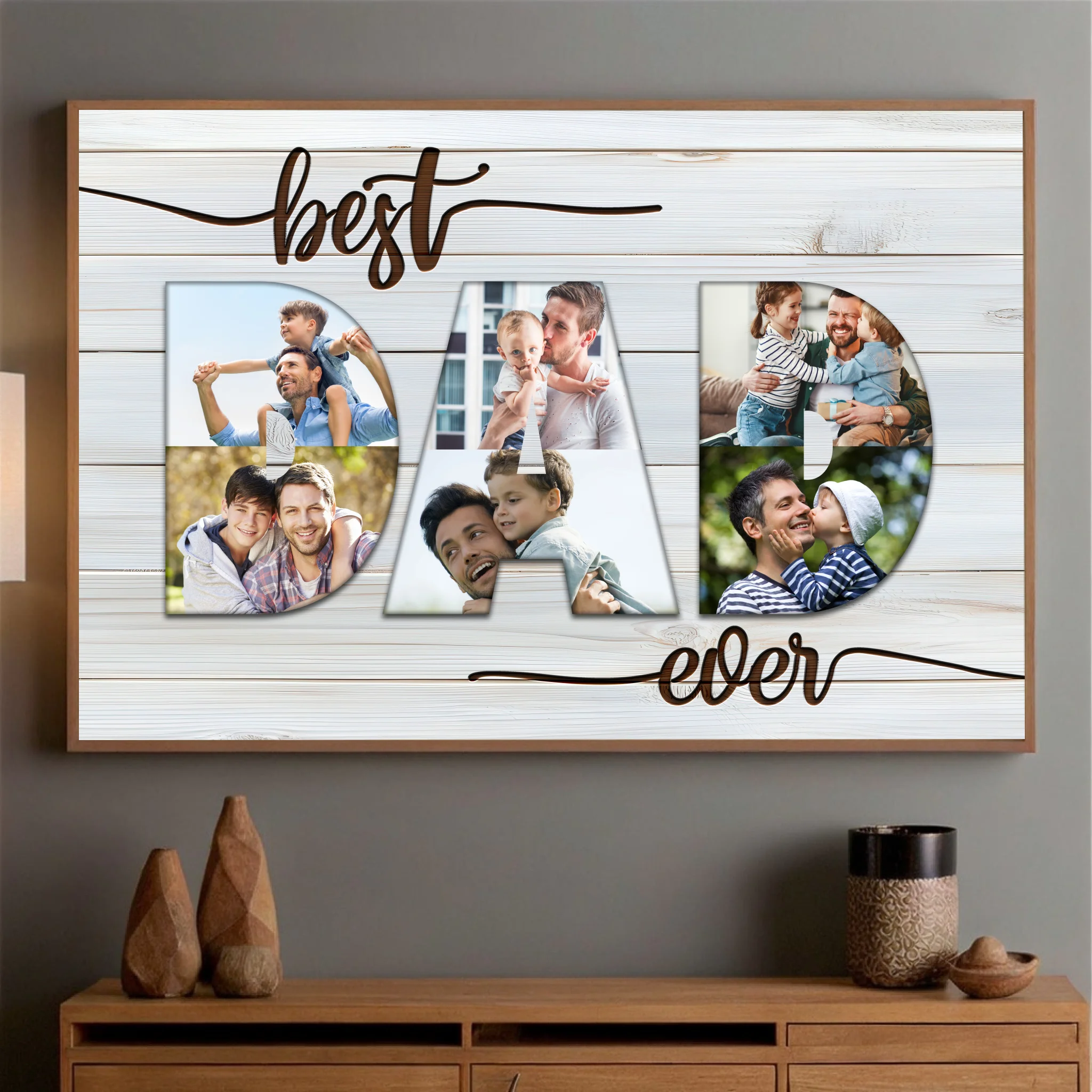 Personalized Best Ever Dad Poster – Custom Photo for Your Special Dad - 89Prints