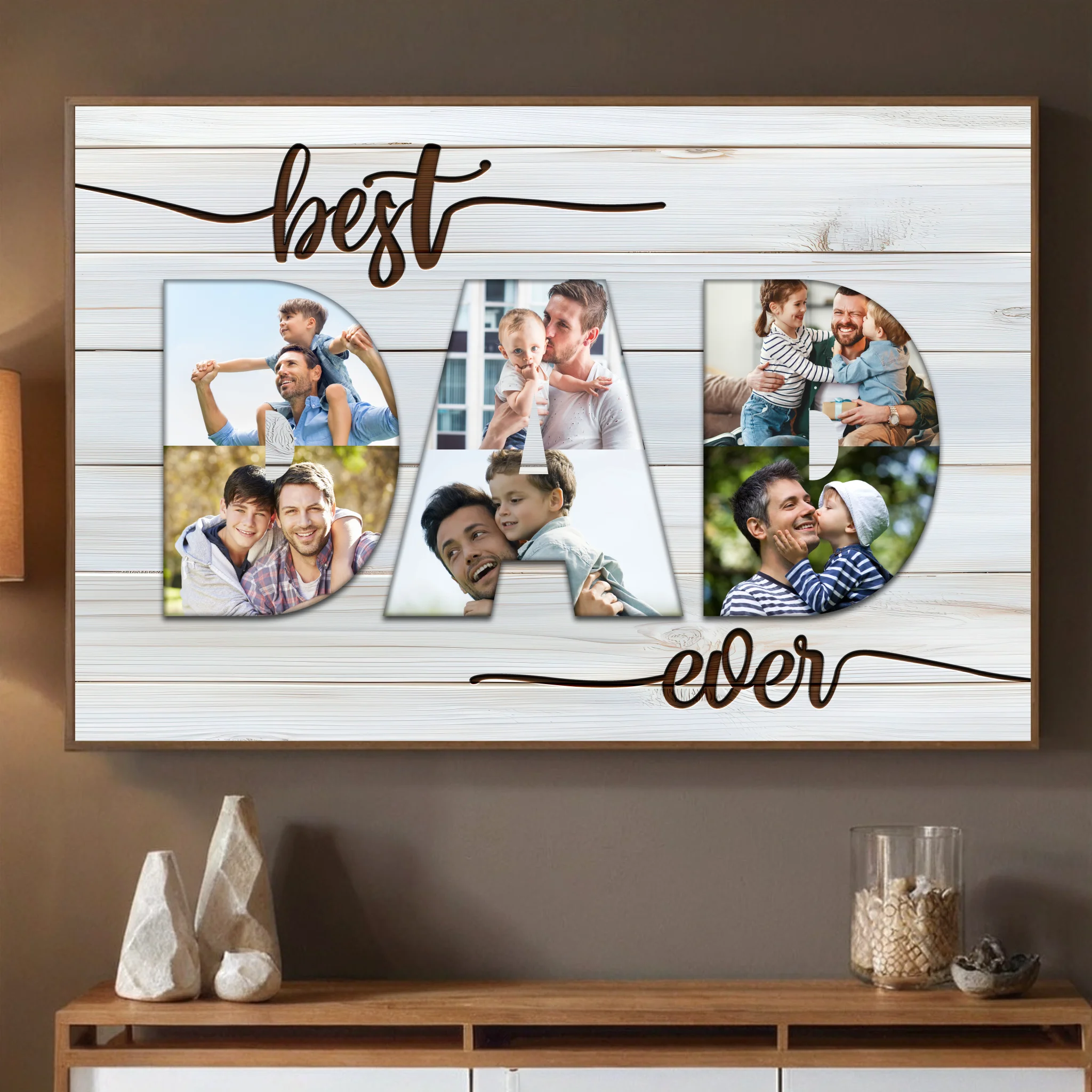 Personalized Best Ever Dad Poster – Custom Photo for Your Special Dad - 89Prints