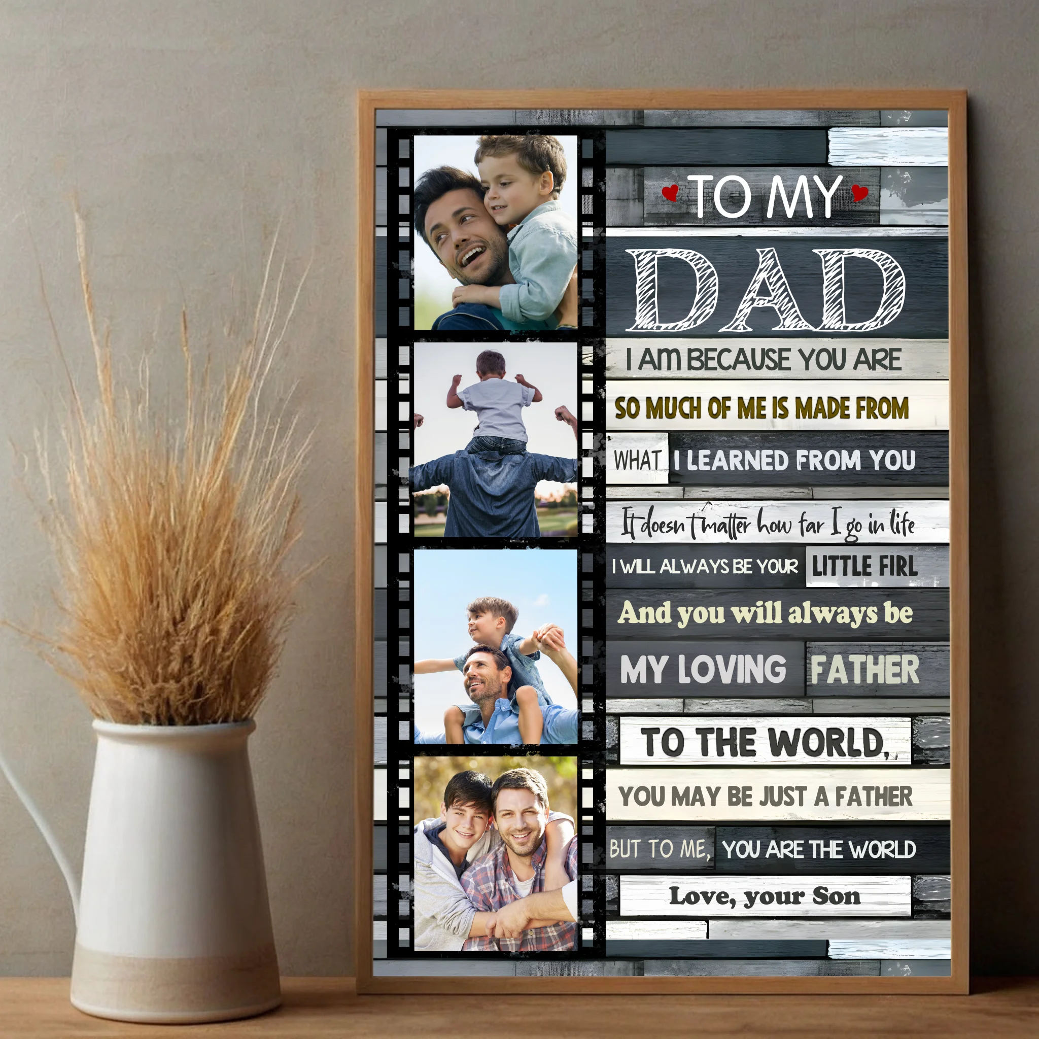 Personalized Father and Child Photo Poster – Celebrate Your Special Bond - 89Prints