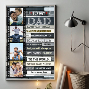 Personalized Father and Child Photo Poster – Celebrate Your Special Bond - 89Prints