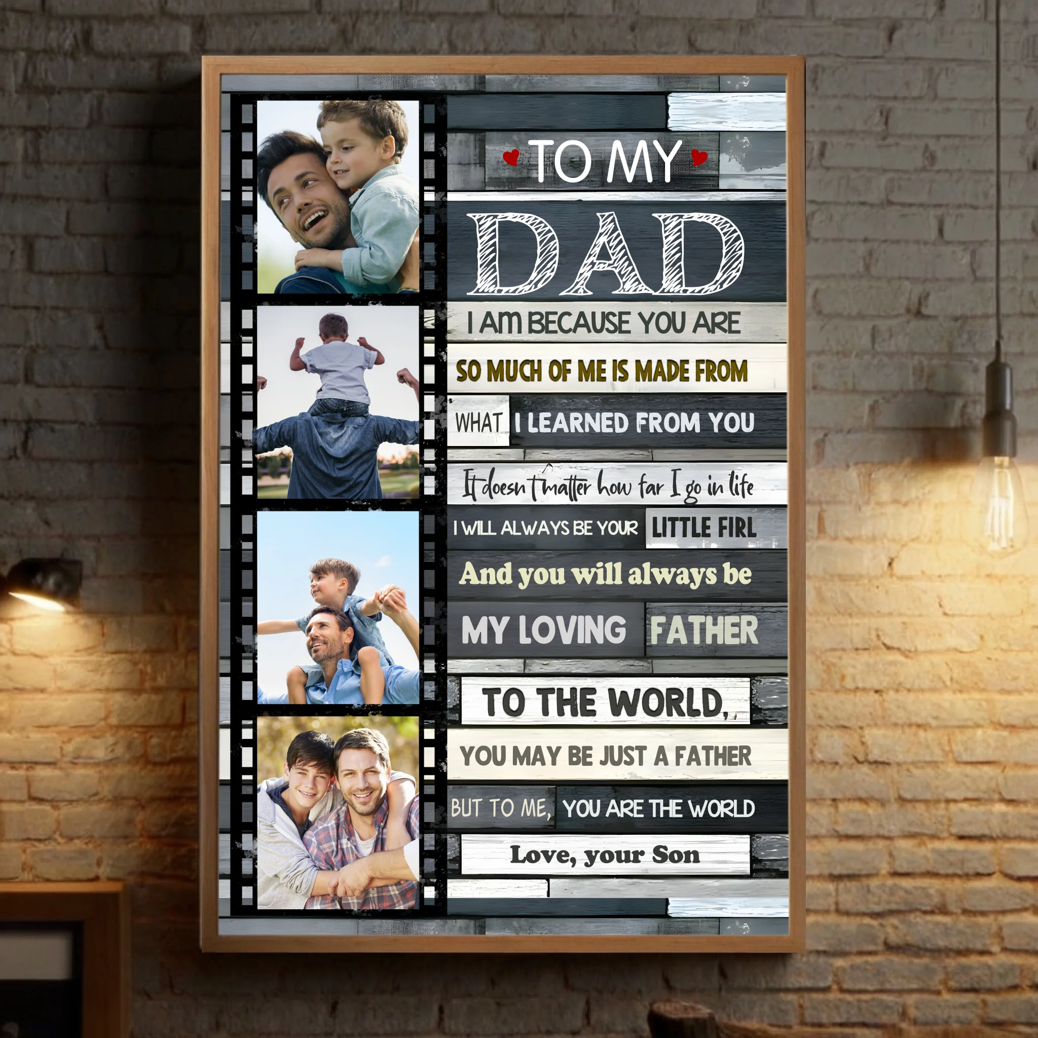 Personalized Father and Child Photo Poster – Celebrate Your Special Bond - 89Prints