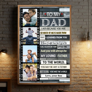 Personalized Father and Child Photo Poster – Celebrate Your Special Bond - 89Prints
