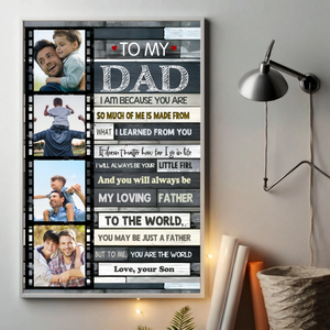 Personalized Father and Child Photo Poster – Celebrate Your Special Bond - 89Prints