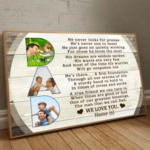 Personalized Father’s Day Poster – A Heartfelt Tribute to the Man Who Raised You - 89Prints