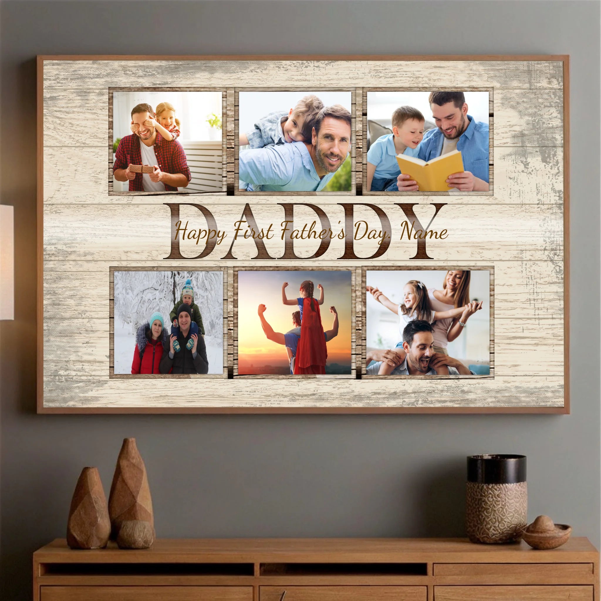 Happy First Father’s Day Poster – A Personalized Gift for New Dads - 89Prints