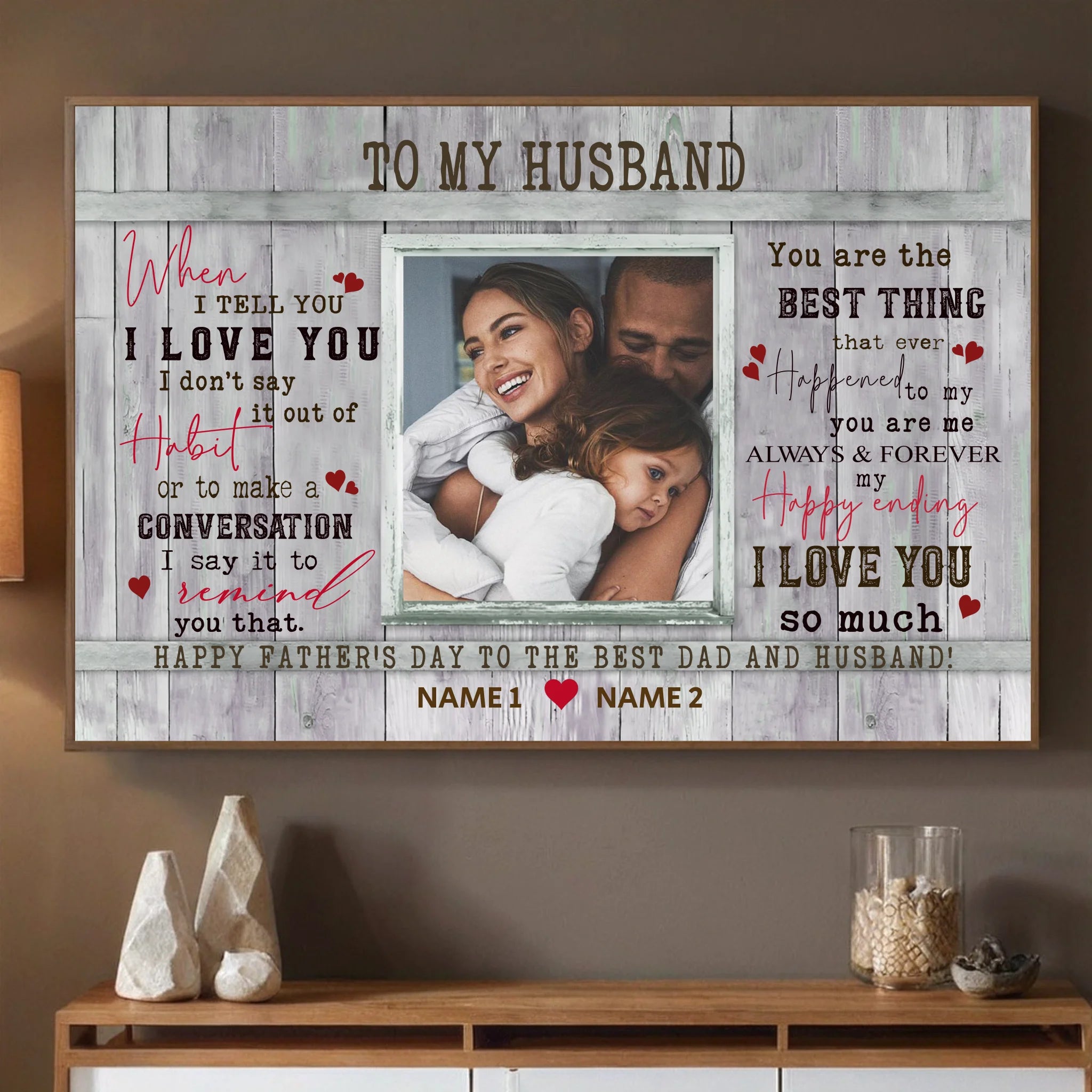Celebrate Dad’s First Father’s Day – Personalized Poster with Custom Name - 89Prints