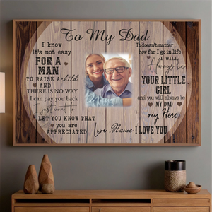 Dad, My Hero Poster – A Personalized Tribute to a Father’s Strength and Love - 89Prints
