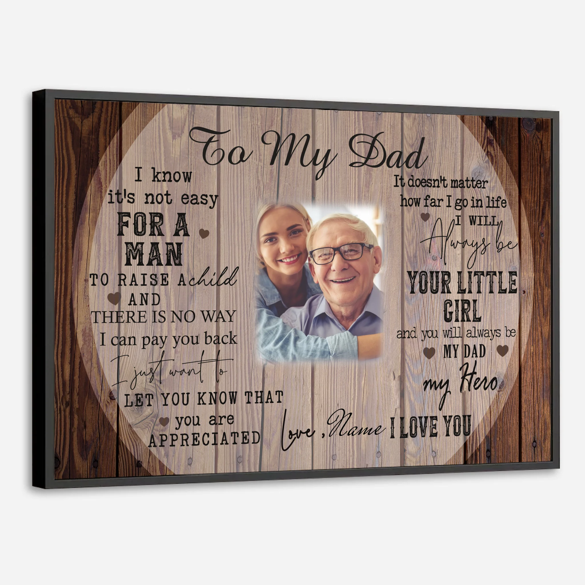 Dad, My Hero Poster – A Personalized Tribute to a Father’s Strength and Love - 89Prints
