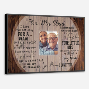Dad, My Hero Poster – A Personalized Tribute to a Father’s Strength and Love - 89Prints