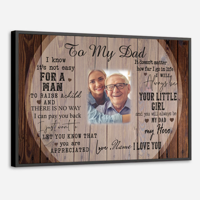 Dad, My Hero Poster – A Personalized Tribute to a Father’s Strength and Love - 89Prints