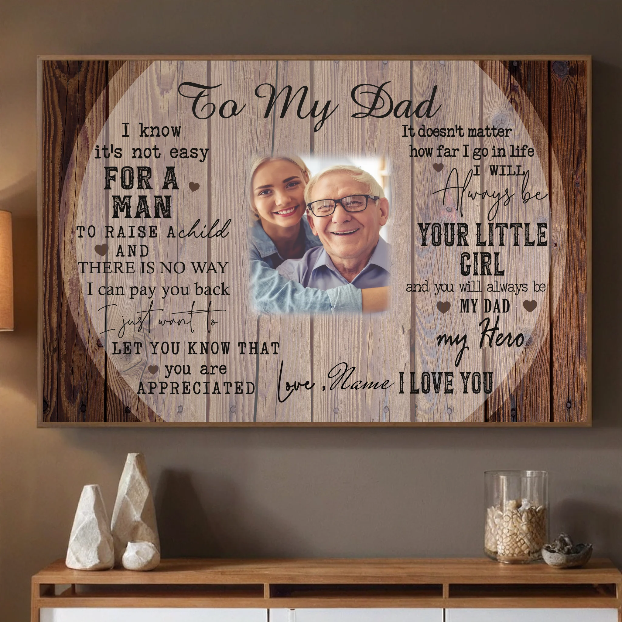 Dad, My Hero Poster – A Personalized Tribute to a Father’s Strength and Love - 89Prints