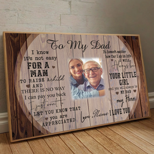Dad, My Hero Poster – A Personalized Tribute to a Father’s Strength and Love - 89Prints