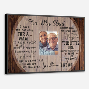 Dad, My Hero Poster – A Personalized Tribute to a Father’s Strength and Love - 89Prints