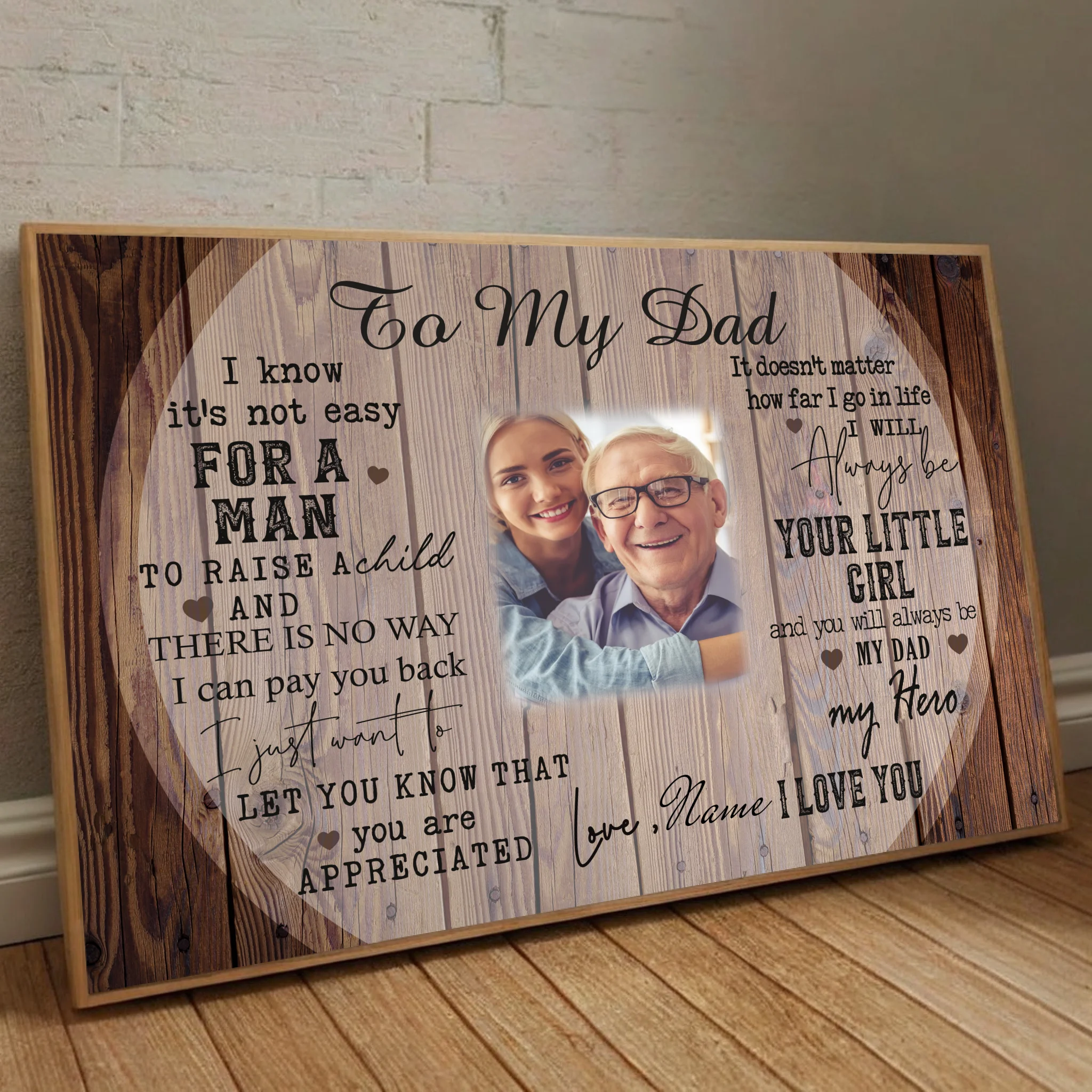 Dad, My Hero Poster – A Personalized Tribute to a Father’s Strength and Love - 89Prints