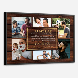 Personalized Poster – To My Dad | A Loving Tribute for the Greatest Dad - 89Prints