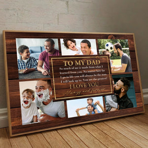 Personalized Poster – To My Dad | A Loving Tribute for the Greatest Dad - 89Prints