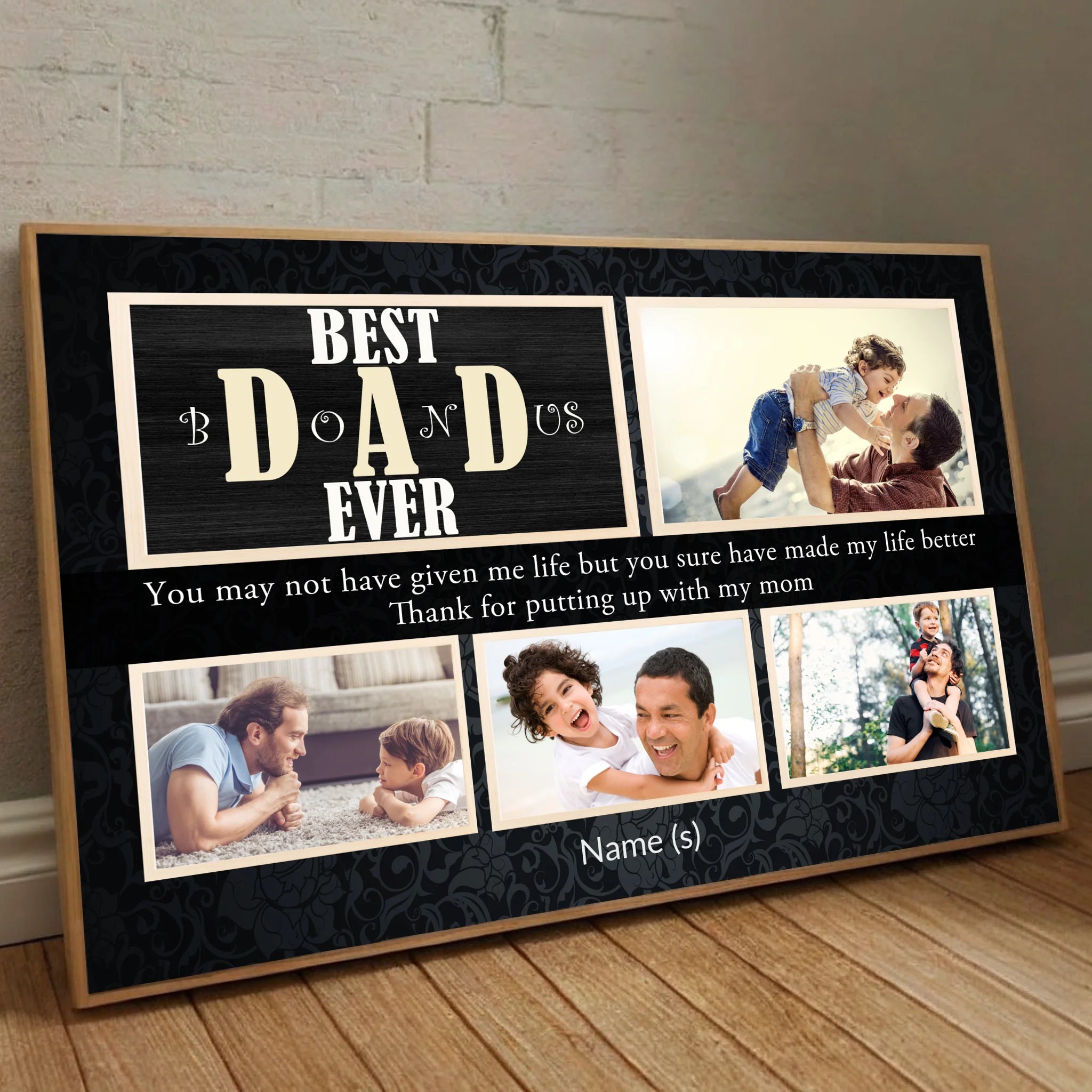Personalized Poster – Best Dad Ever | Celebrate the Greatest Dad in Your Life - 89Prints